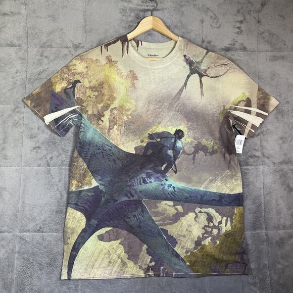 Disney Parks Pandora Shirt Size Medium Avatar Fly High Above Pandora Graphic Tee - Picture 1 of 7